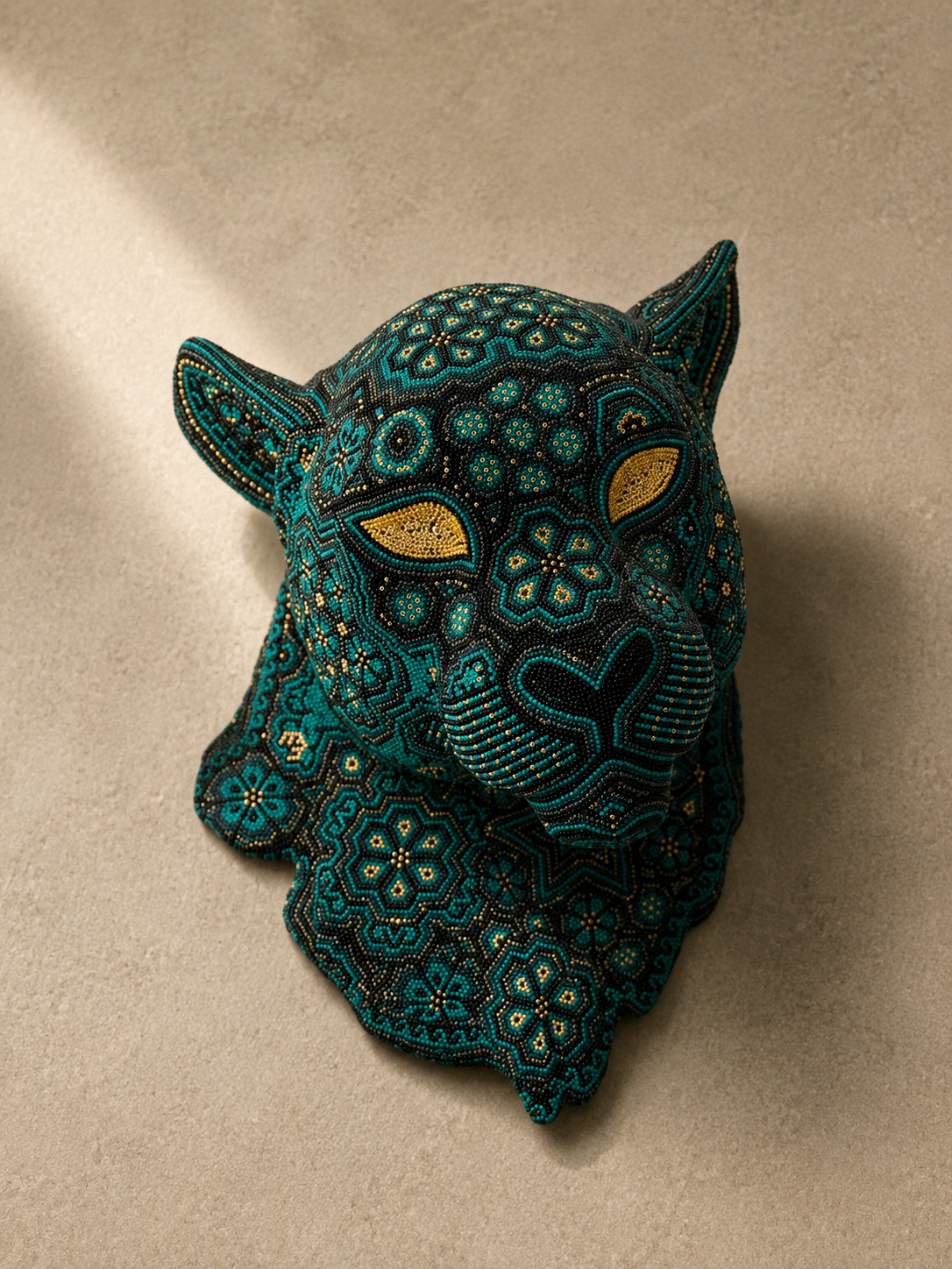 Cabeza de Jaguar Verde